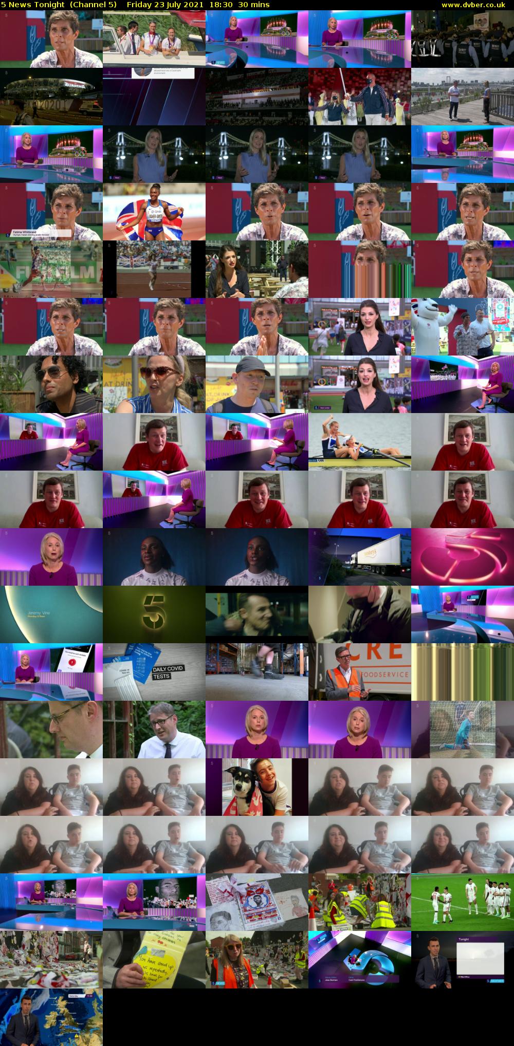 5 News Tonight  (Channel 5) Friday 23 July 2021 18:30 - 19:00
