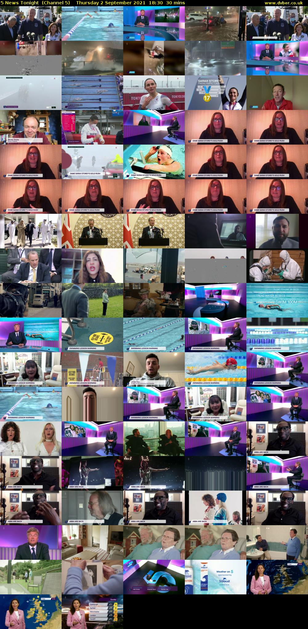 5 News Tonight  (Channel 5) Thursday 2 September 2021 18:30 - 19:00