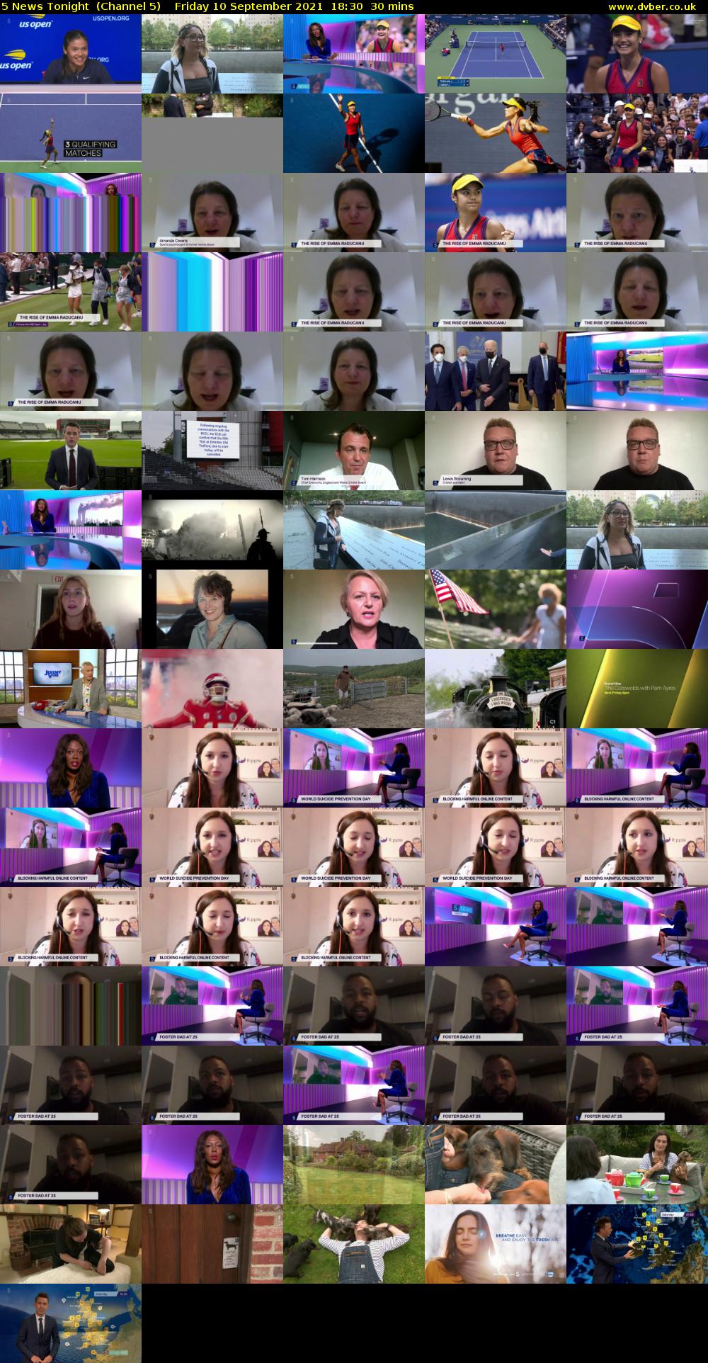 5 News Tonight  (Channel 5) Friday 10 September 2021 18:30 - 19:00