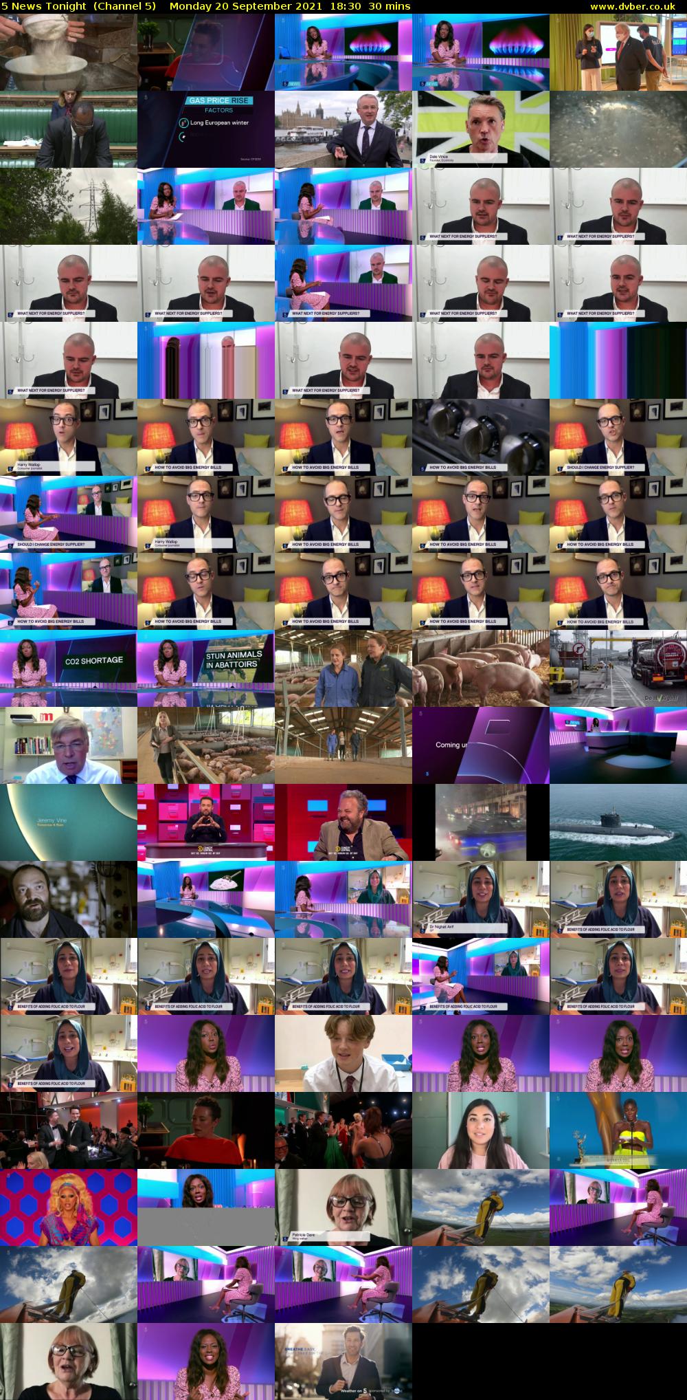5 News Tonight  (Channel 5) Monday 20 September 2021 18:30 - 19:00