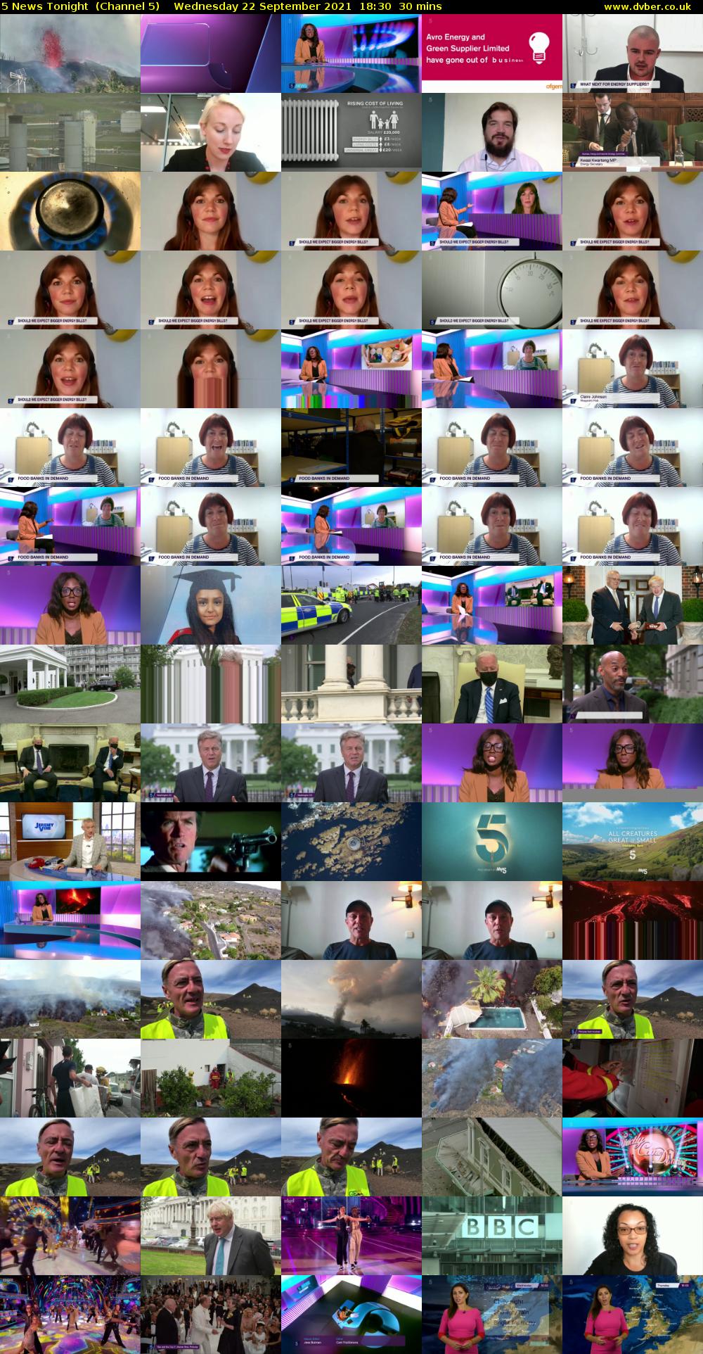 5 News Tonight  (Channel 5) Wednesday 22 September 2021 18:30 - 19:00