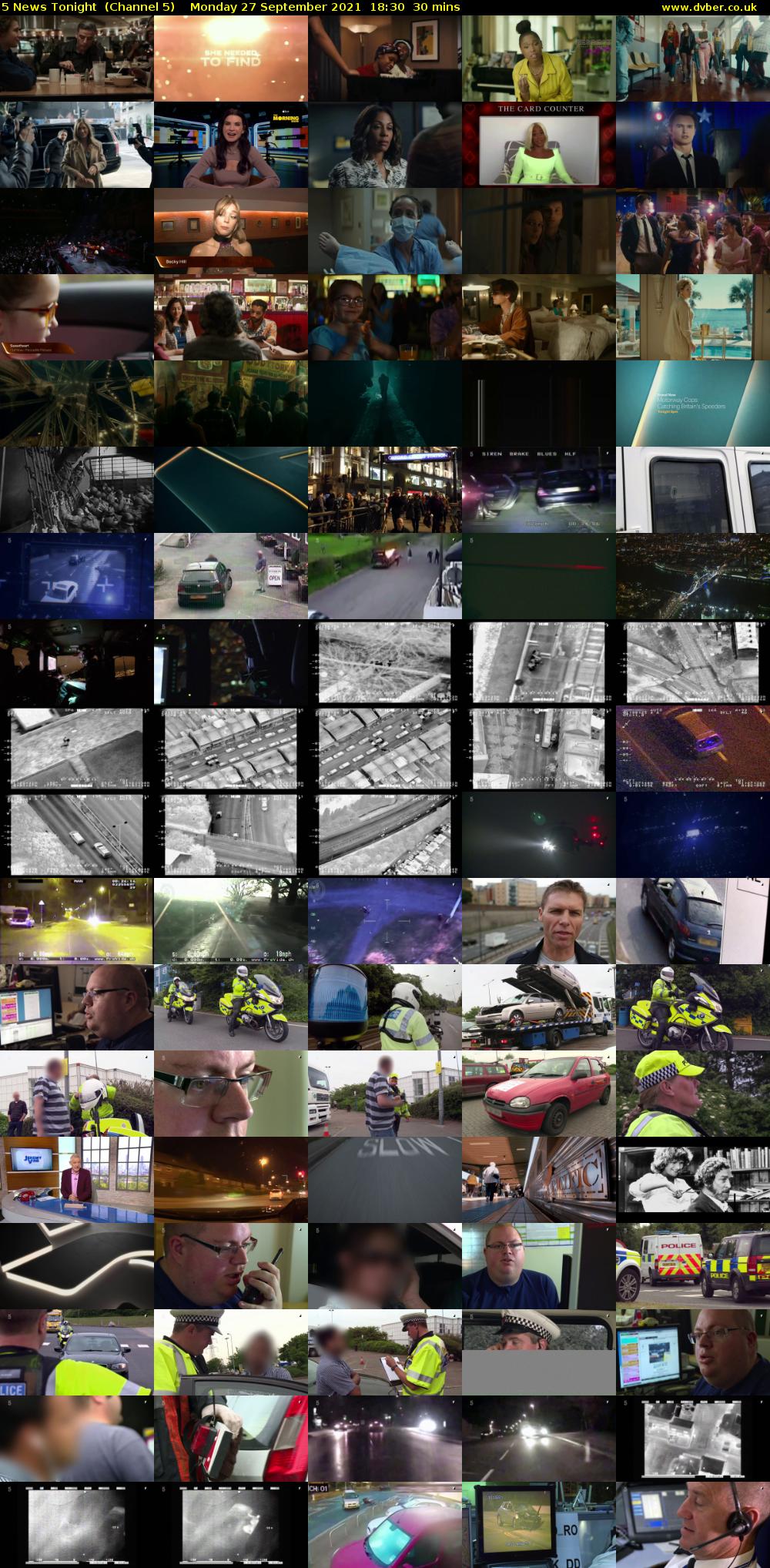5 News Tonight  (Channel 5) Monday 27 September 2021 18:30 - 19:00