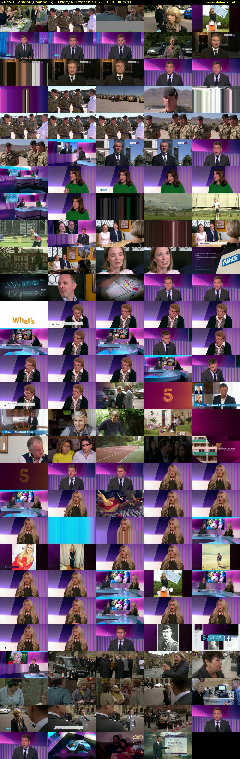 5 News Tonight (Channel 5) Friday 6 October 2017 18:30 - 19:00