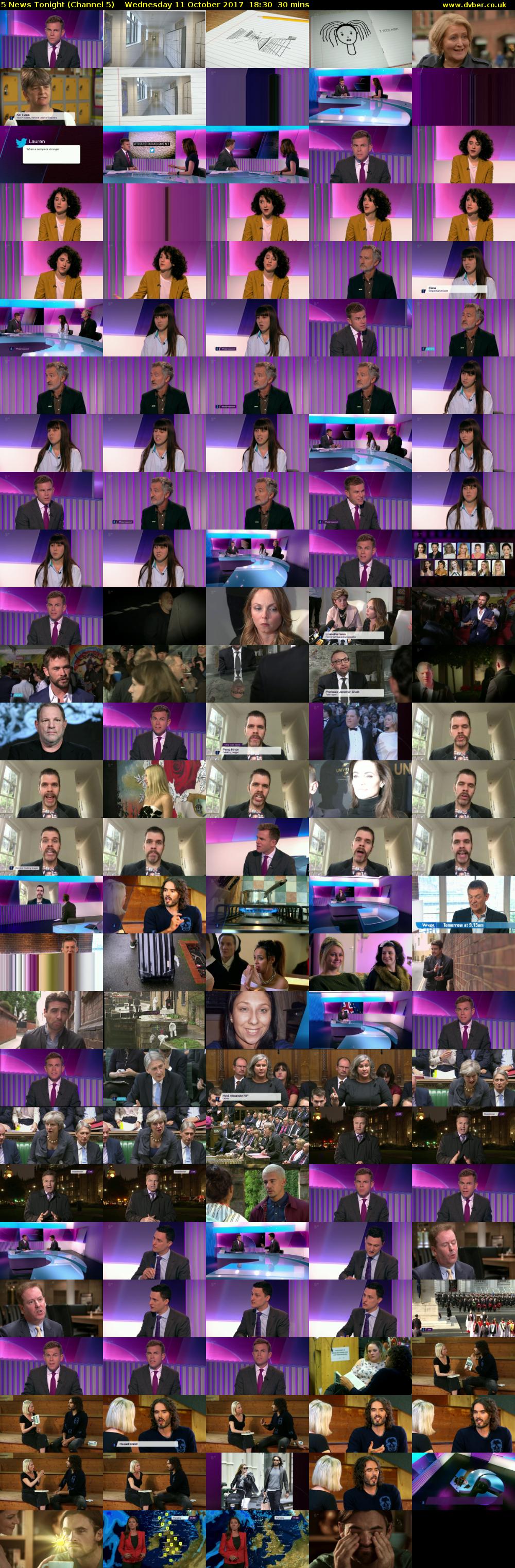 5 News Tonight (Channel 5) Wednesday 11 October 2017 18:30 - 19:00