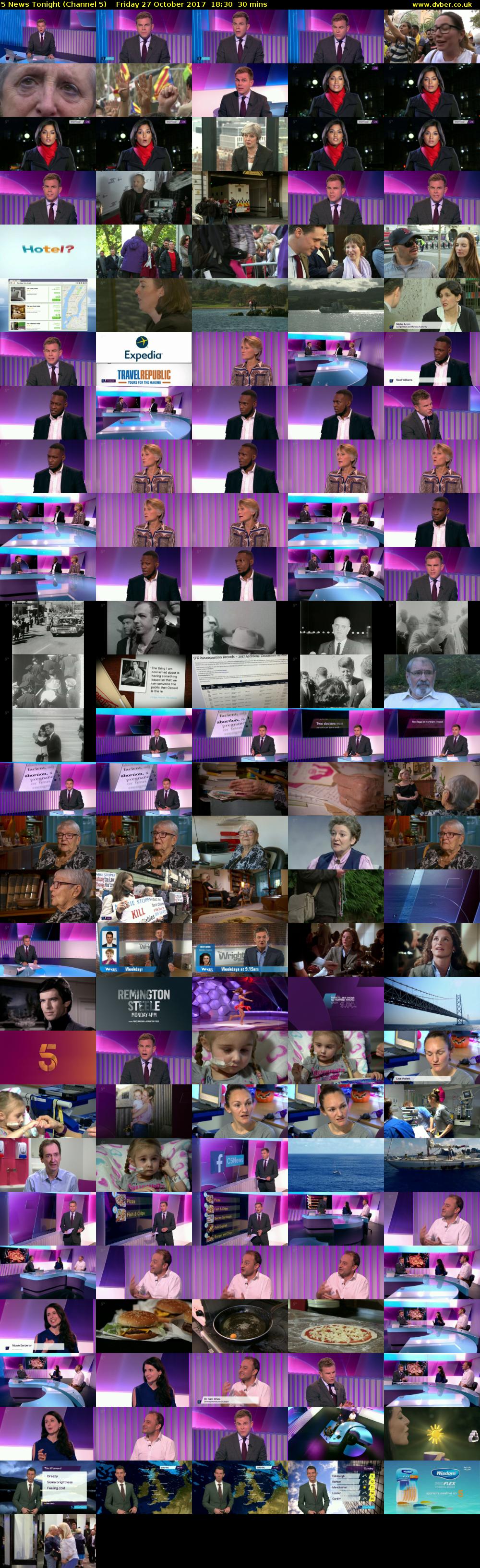 5 News Tonight (Channel 5) Friday 27 October 2017 18:30 - 19:00