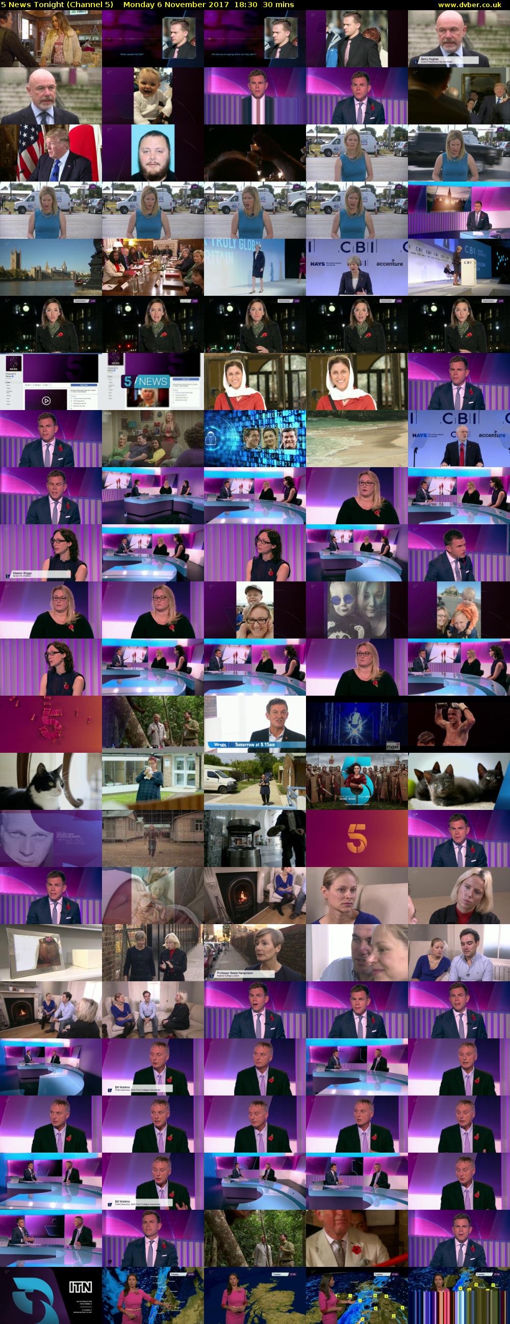5 News Tonight (Channel 5) Monday 6 November 2017 18:30 - 19:00