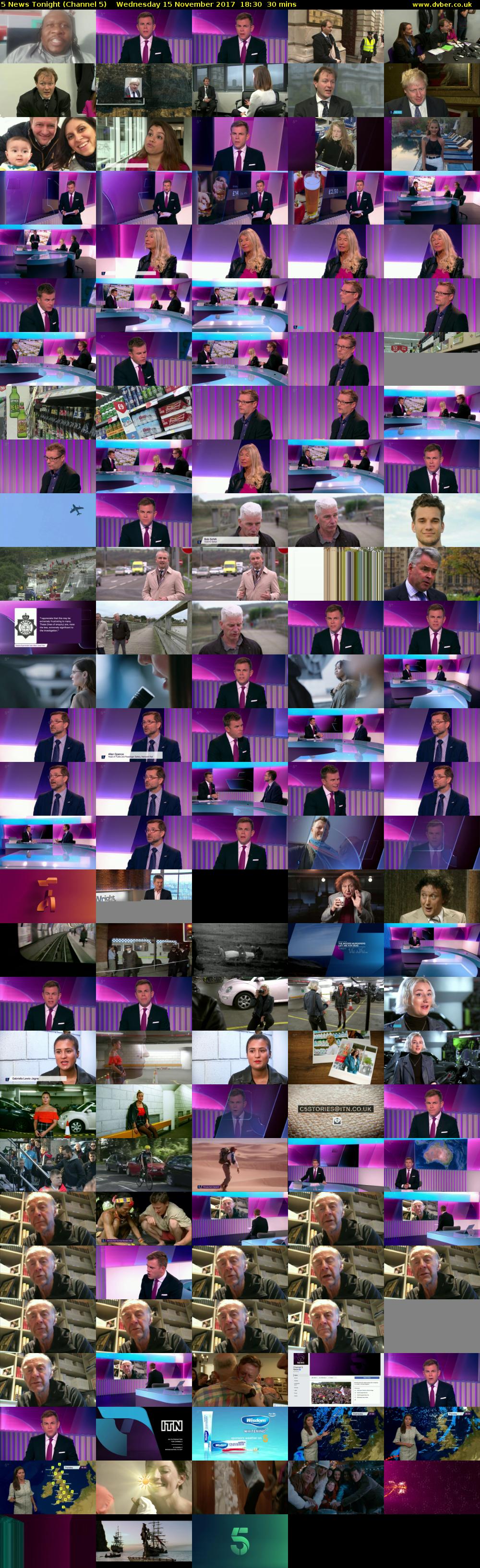 5 News Tonight (Channel 5) Wednesday 15 November 2017 18:30 - 19:00