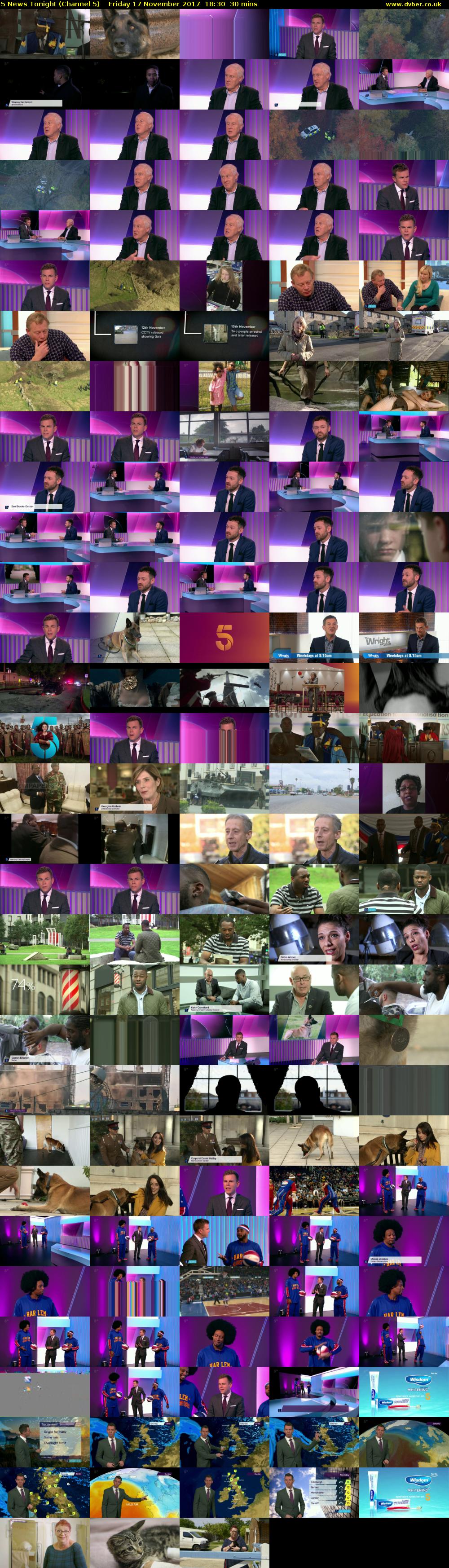 5 News Tonight (Channel 5) Friday 17 November 2017 18:30 - 19:00