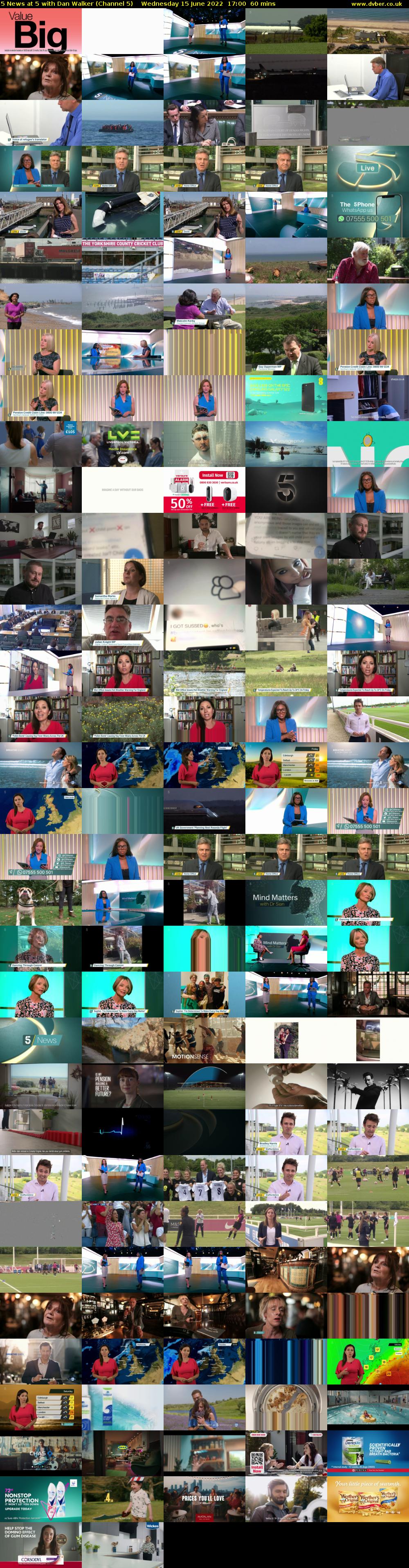 5 News at 5 with Dan Walker (Channel 5) Wednesday 15 June 2022 17:00 - 18:00