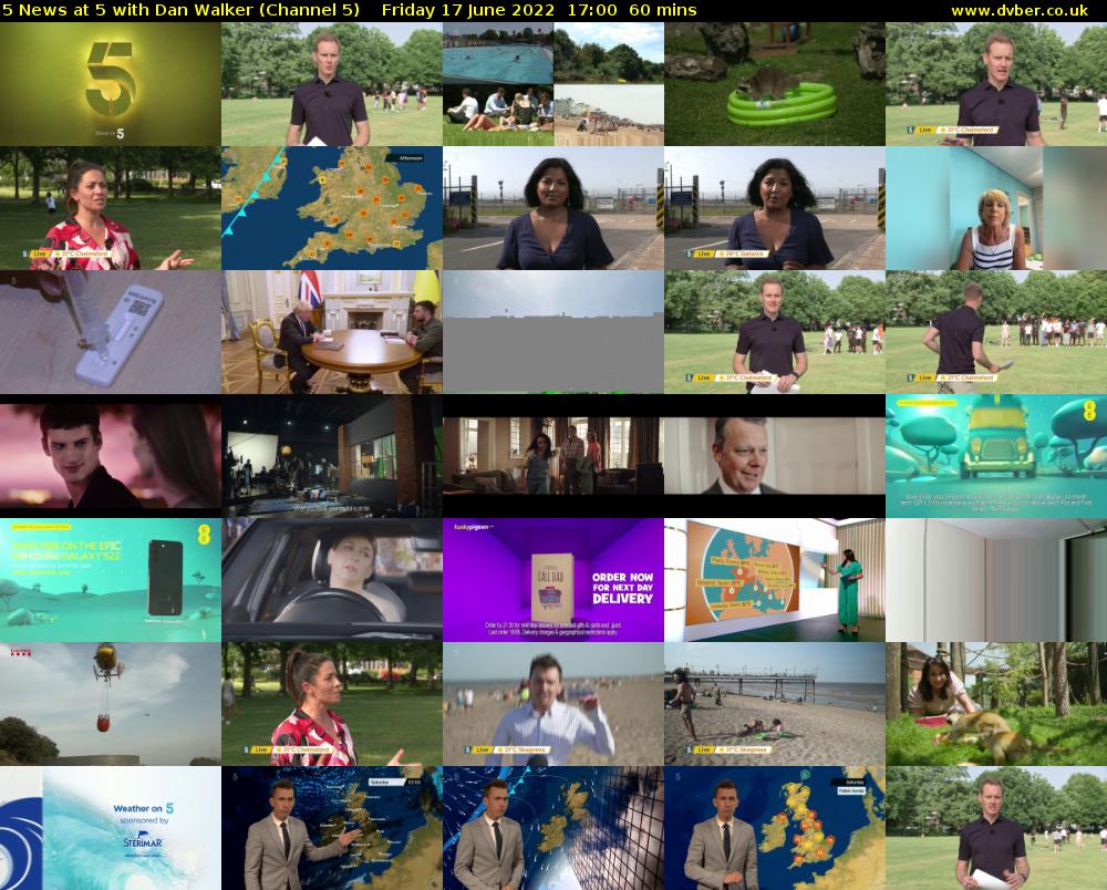 5 News at 5 with Dan Walker (Channel 5) Friday 17 June 2022 17:00 - 18:00