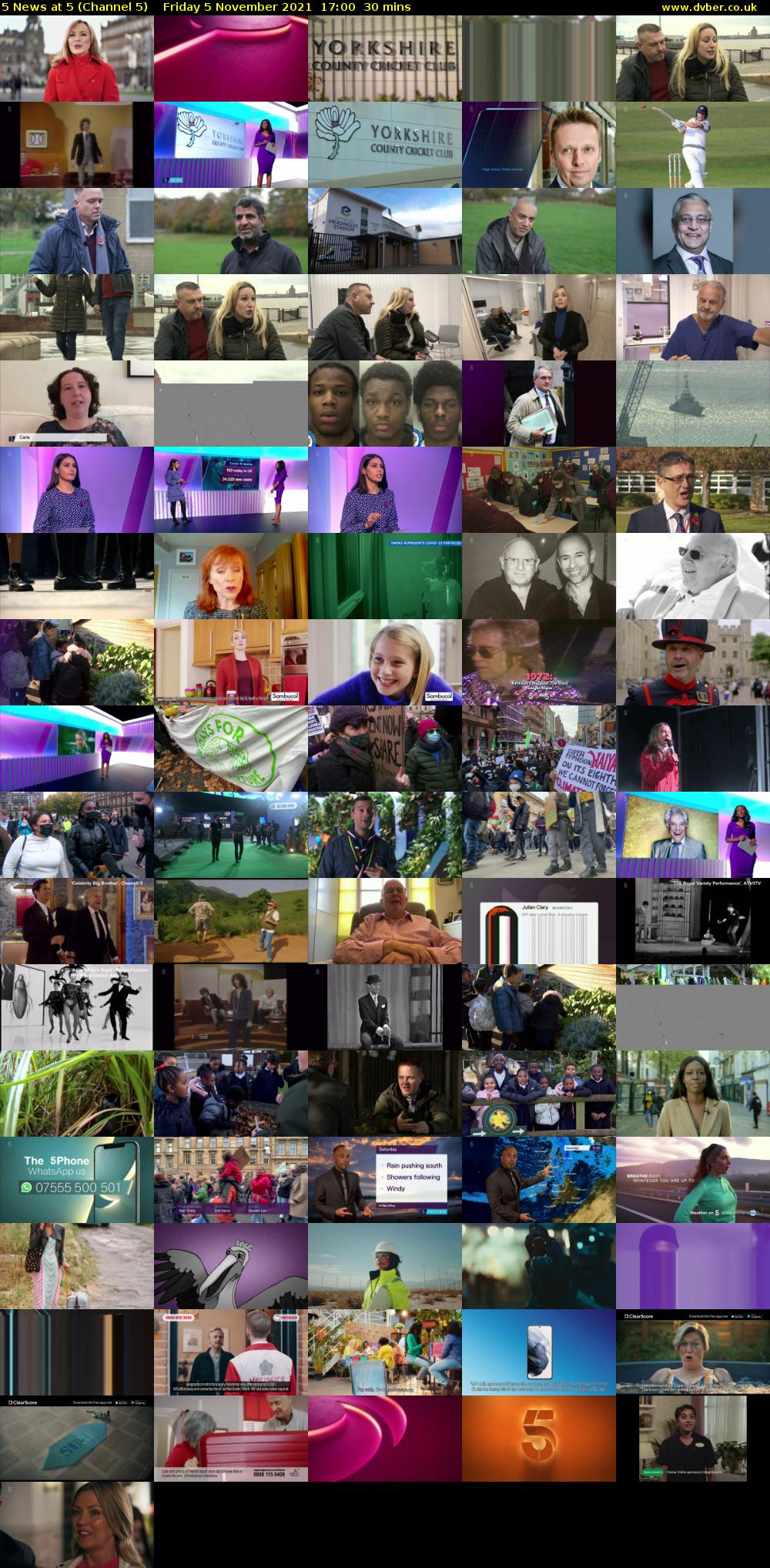 5 News at 5 (Channel 5) Friday 5 November 2021 17:00 - 17:30