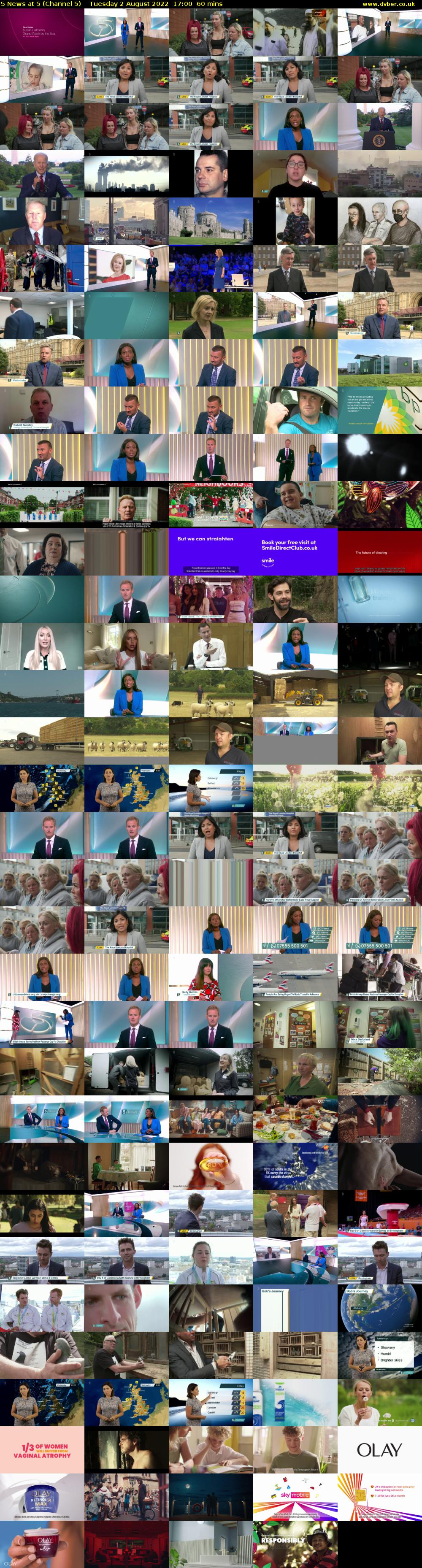 5 News at 5 (Channel 5) Tuesday 2 August 2022 17:00 - 18:00