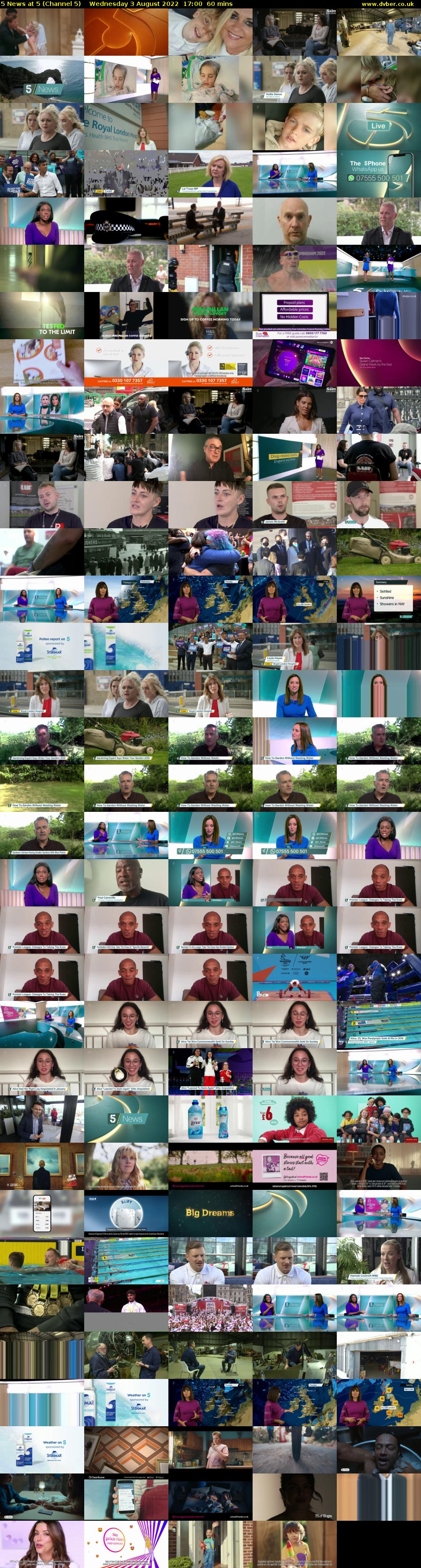 5 News at 5 (Channel 5) Wednesday 3 August 2022 17:00 - 18:00