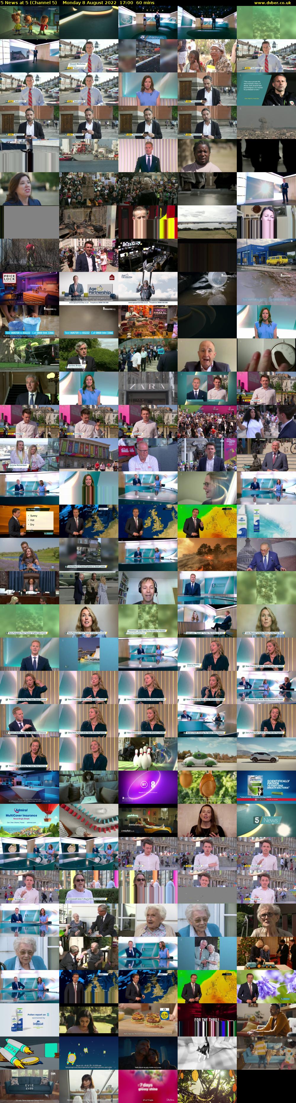 5 News at 5 (Channel 5) Monday 8 August 2022 17:00 - 18:00