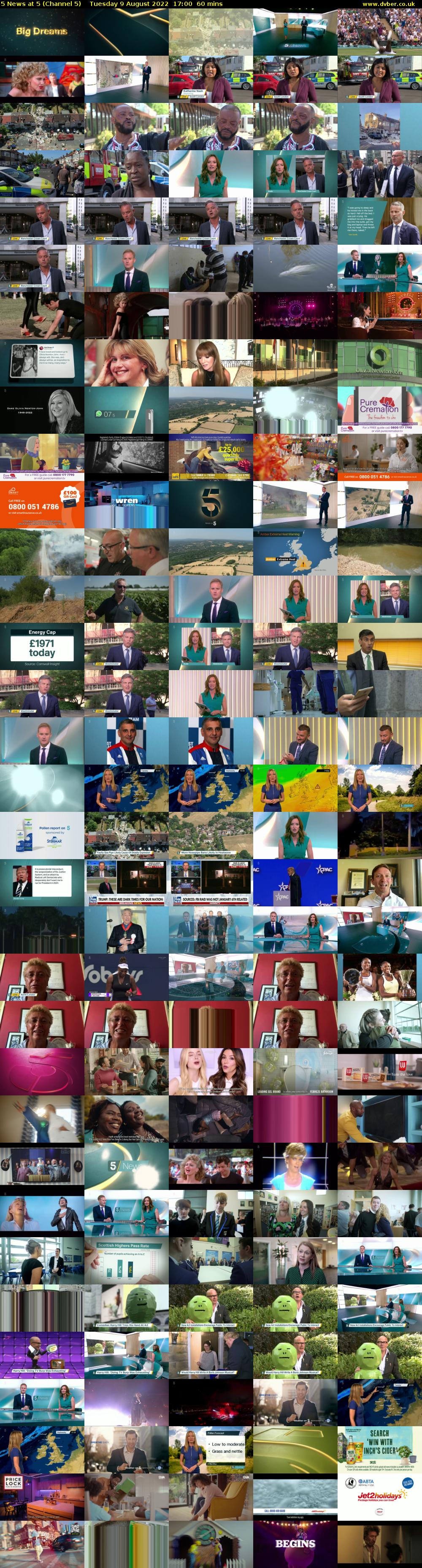 5 News at 5 (Channel 5) Tuesday 9 August 2022 17:00 - 18:00