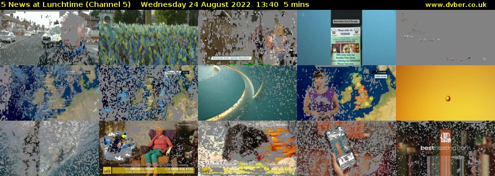 5 News at Lunchtime (Channel 5) Wednesday 24 August 2022 13:40 - 13:45