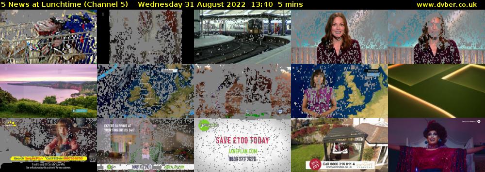 5 News at Lunchtime (Channel 5) Wednesday 31 August 2022 13:40 - 13:45