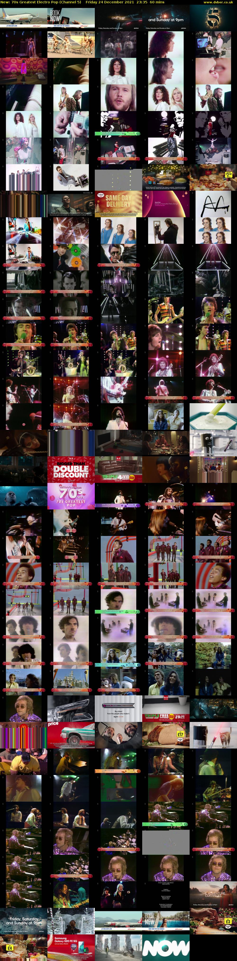 70s Greatest Electro Pop (Channel 5) Friday 24 December 2021 23:35 - 00:35