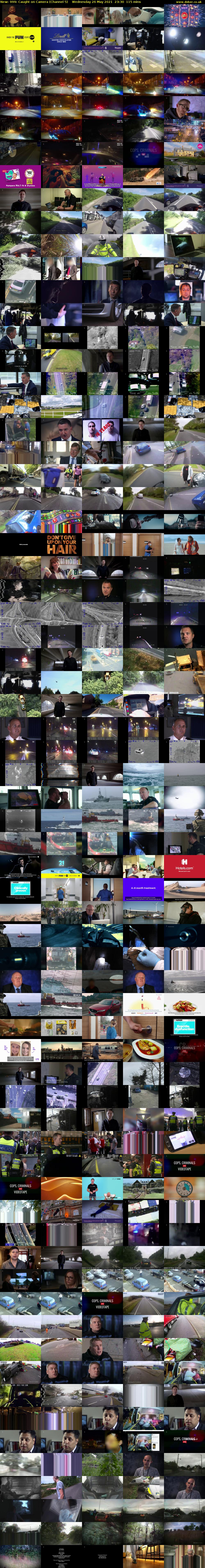 999: Caught on Camera (Channel 5) Wednesday 26 May 2021 23:30 - 01:25