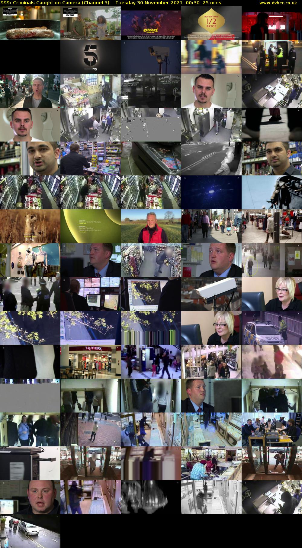 999: Criminals Caught on Camera (Channel 5) Tuesday 30 November 2021 00:30 - 00:55