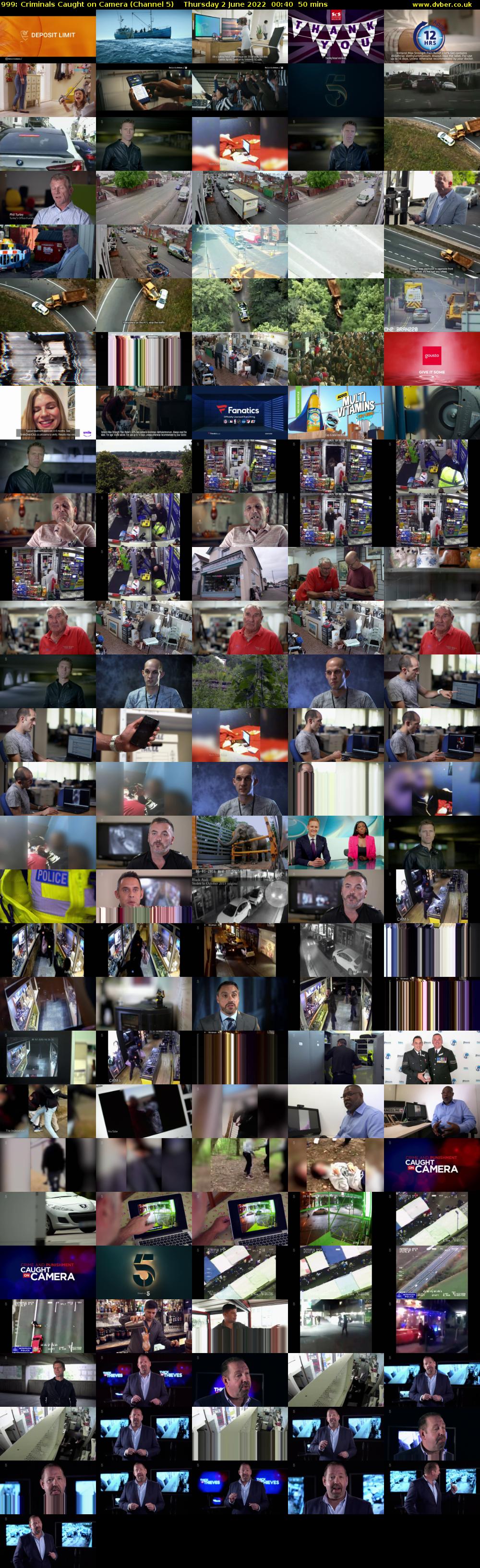 999: Criminals Caught on Camera (Channel 5) Thursday 2 June 2022 00:40 - 01:30