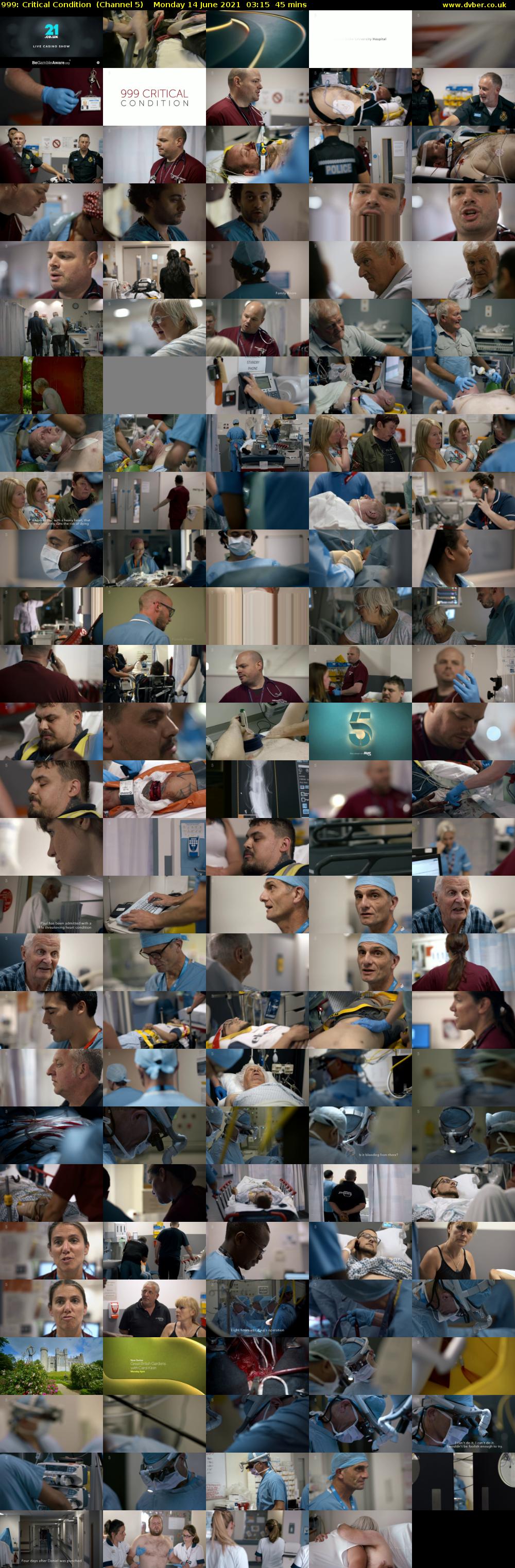 999: Critical Condition  (Channel 5) Monday 14 June 2021 03:15 - 04:00