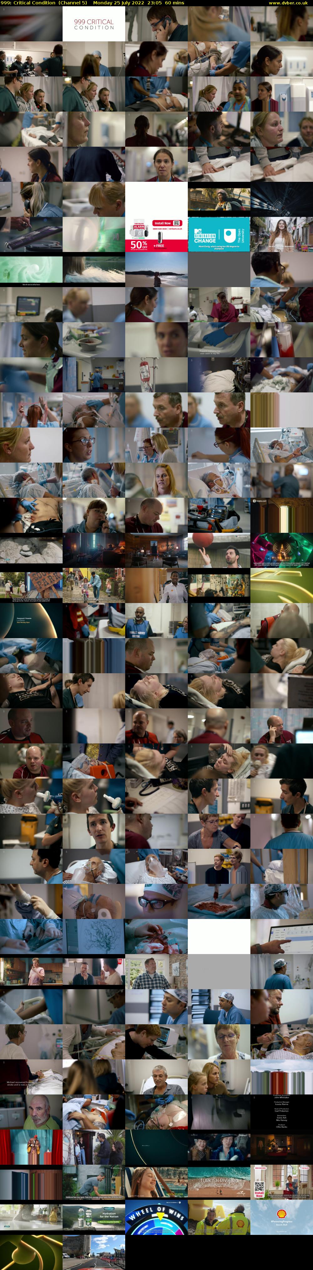 999: Critical Condition  (Channel 5) Monday 25 July 2022 23:05 - 00:05