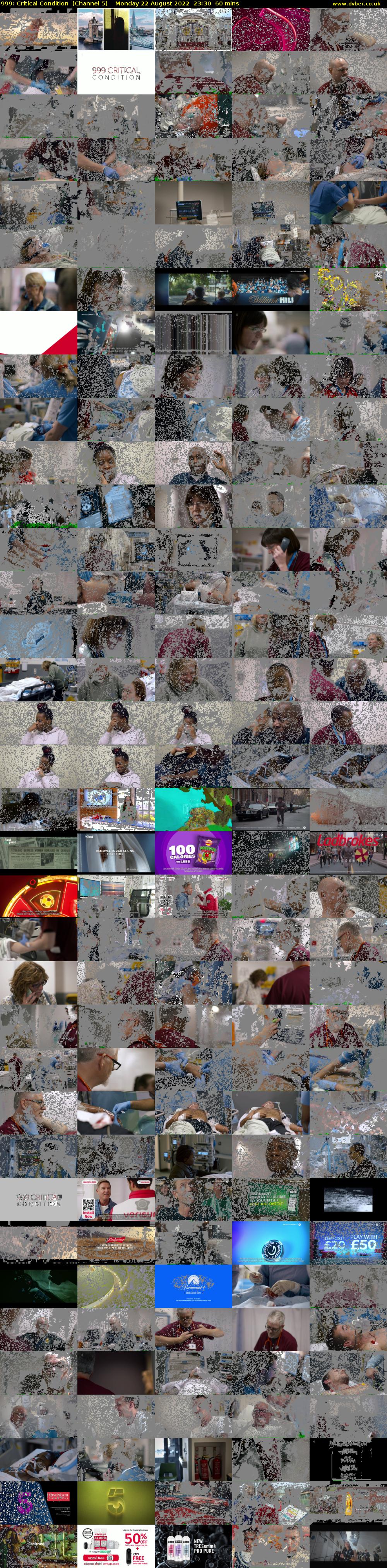 999: Critical Condition  (Channel 5) Monday 22 August 2022 23:30 - 00:30