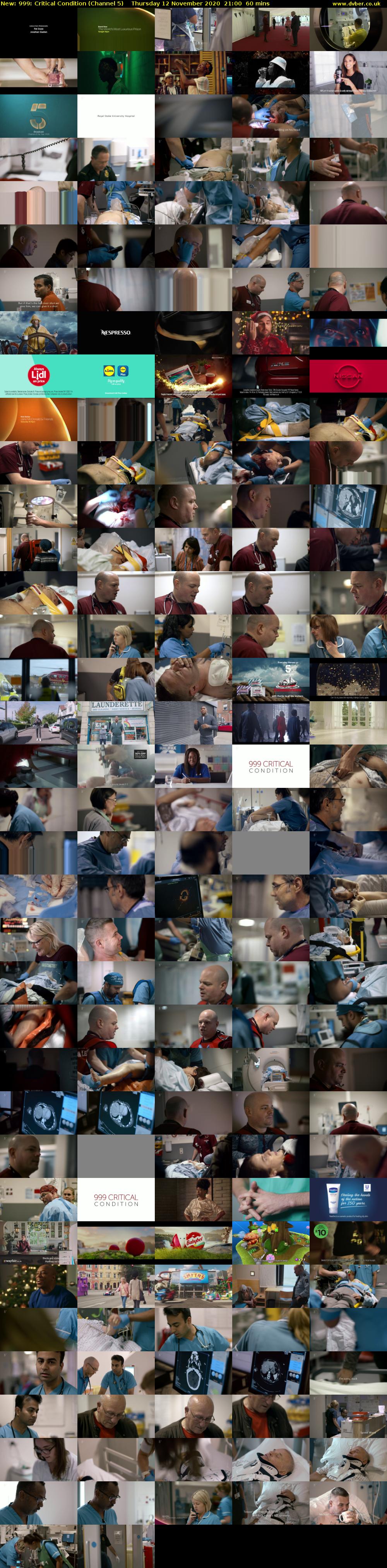 999: Critical Condition (Channel 5) Thursday 12 November 2020 21:00 - 22:00
