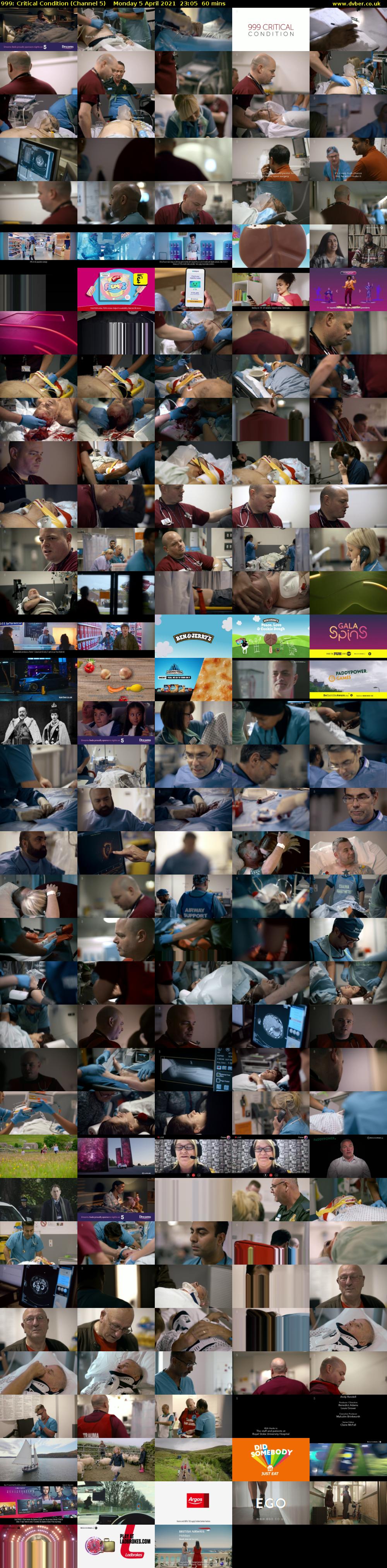 999: Critical Condition (Channel 5) Monday 5 April 2021 23:05 - 00:05