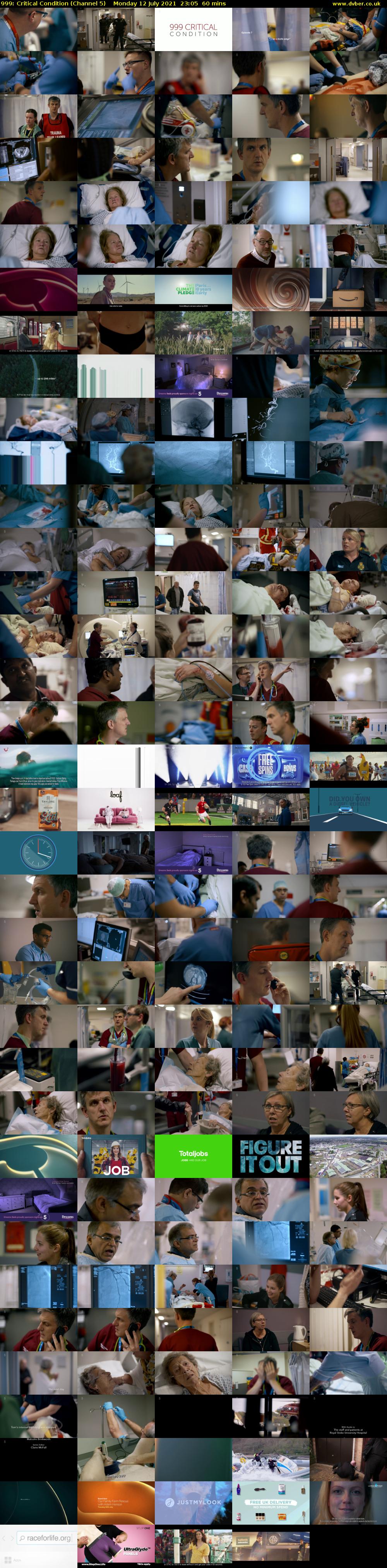 999: Critical Condition (Channel 5) Monday 12 July 2021 23:05 - 00:05