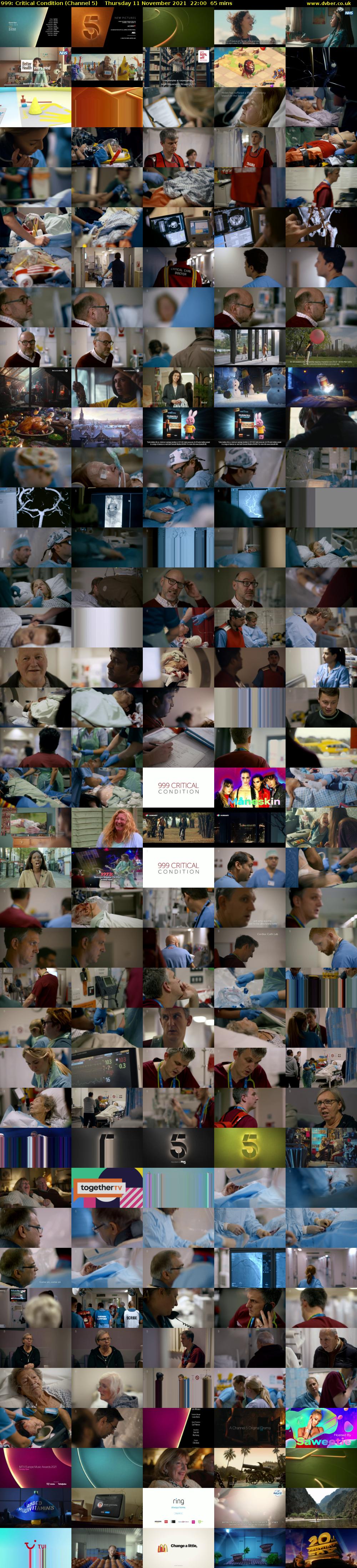 999: Critical Condition (Channel 5) Thursday 11 November 2021 22:00 - 23:05