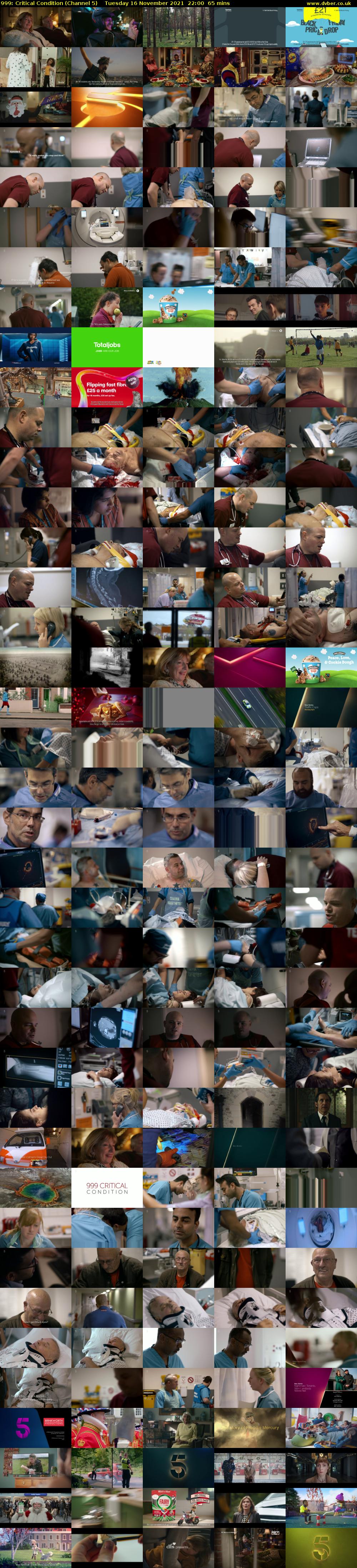 999: Critical Condition (Channel 5) Tuesday 16 November 2021 22:00 - 23:05
