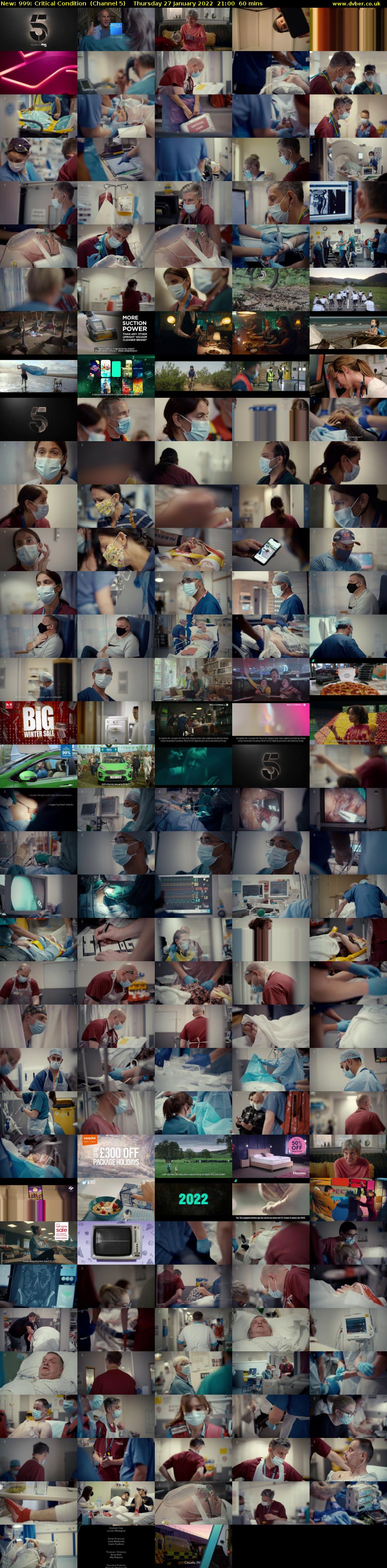 999: Critical Condition (Channel 5) Thursday 27 January 2022 21:00 - 22:00