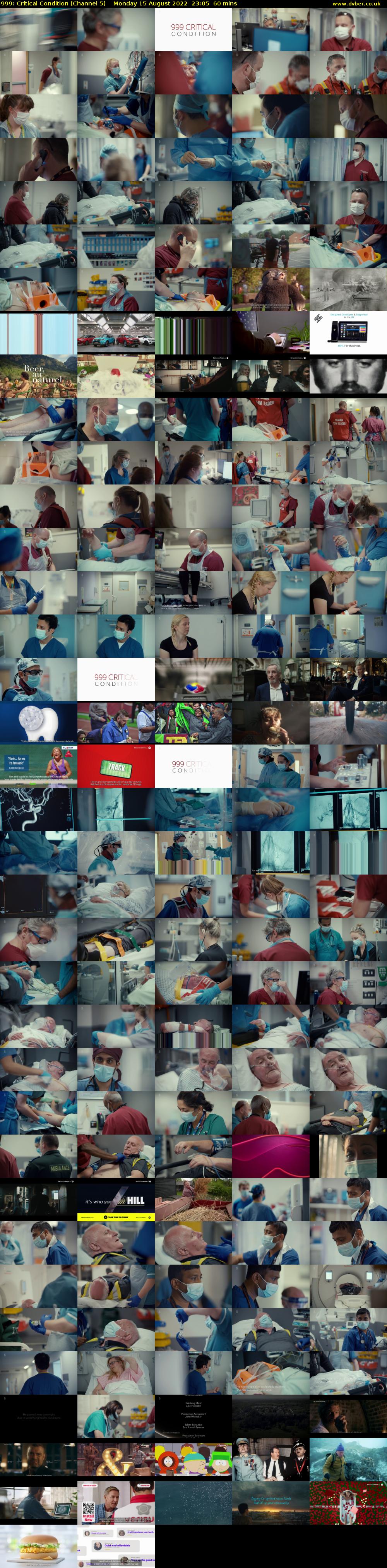 999: Critical Condition (Channel 5) Monday 15 August 2022 23:05 - 00:05