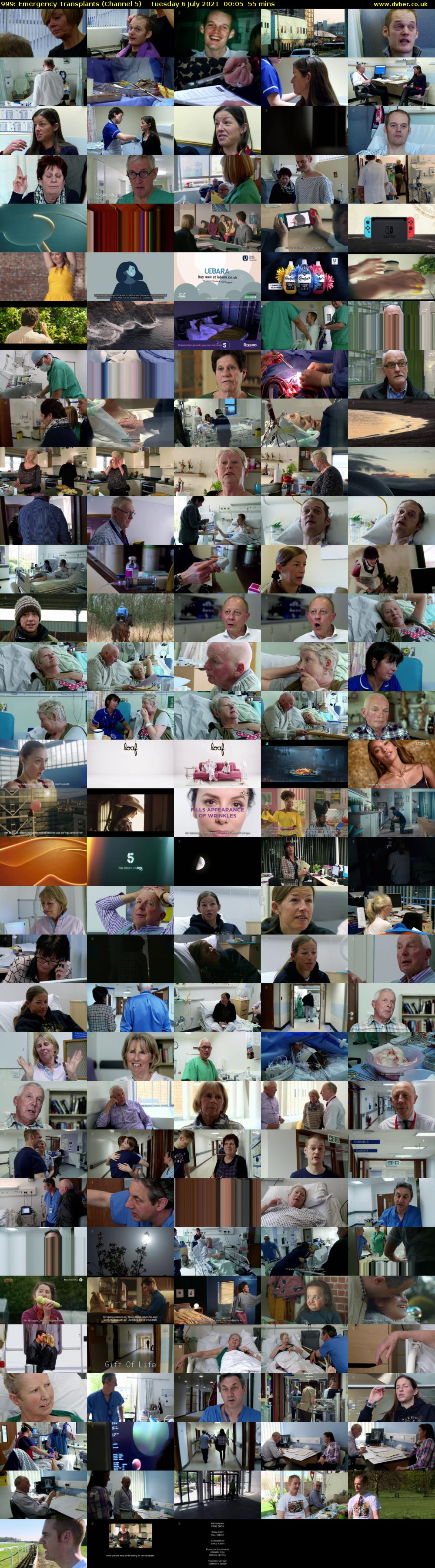 999: Emergency Transplants (Channel 5) Tuesday 6 July 2021 00:05 - 01:00