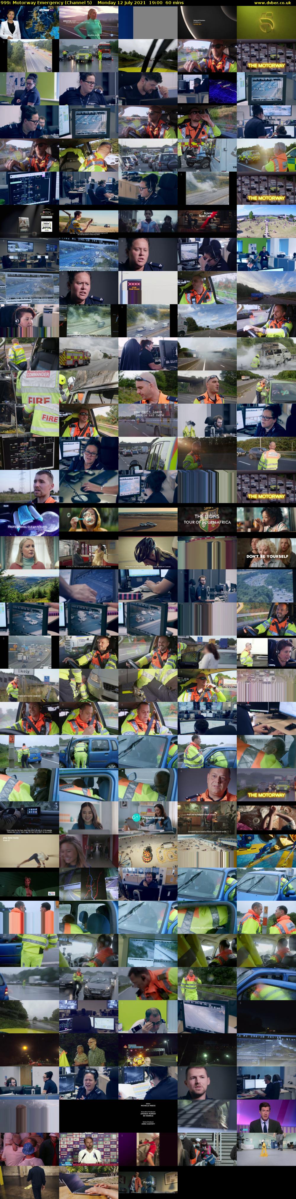 999: Motorway Emergency (Channel 5) Monday 12 July 2021 19:00 - 20:00