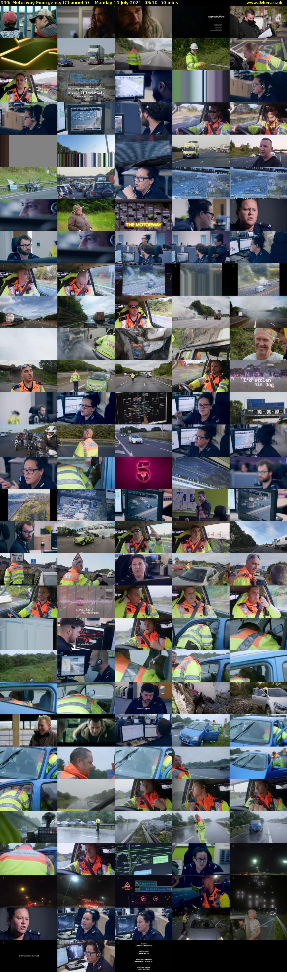 999: Motorway Emergency (Channel 5) Monday 19 July 2021 03:10 - 04:00