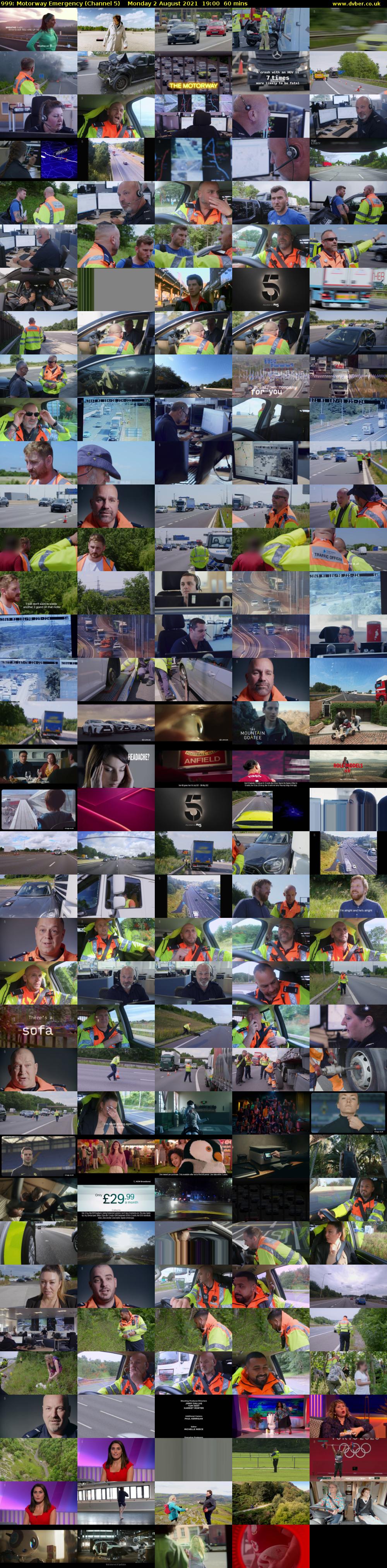 999: Motorway Emergency (Channel 5) Monday 2 August 2021 19:00 - 20:00