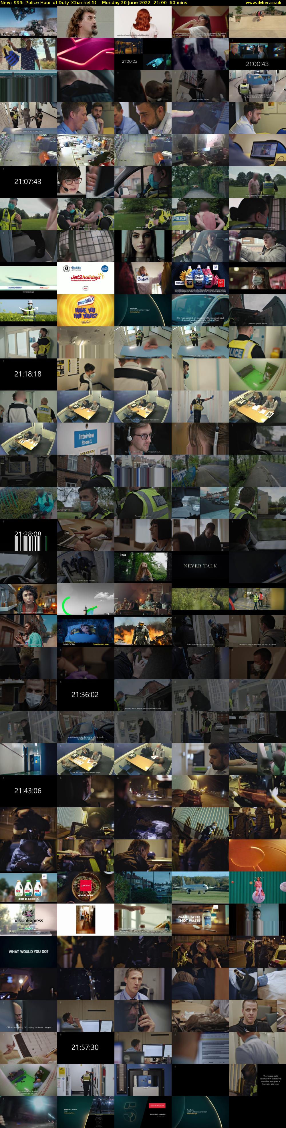 999: Police Hour of Duty (Channel 5) Monday 20 June 2022 21:00 - 22:00