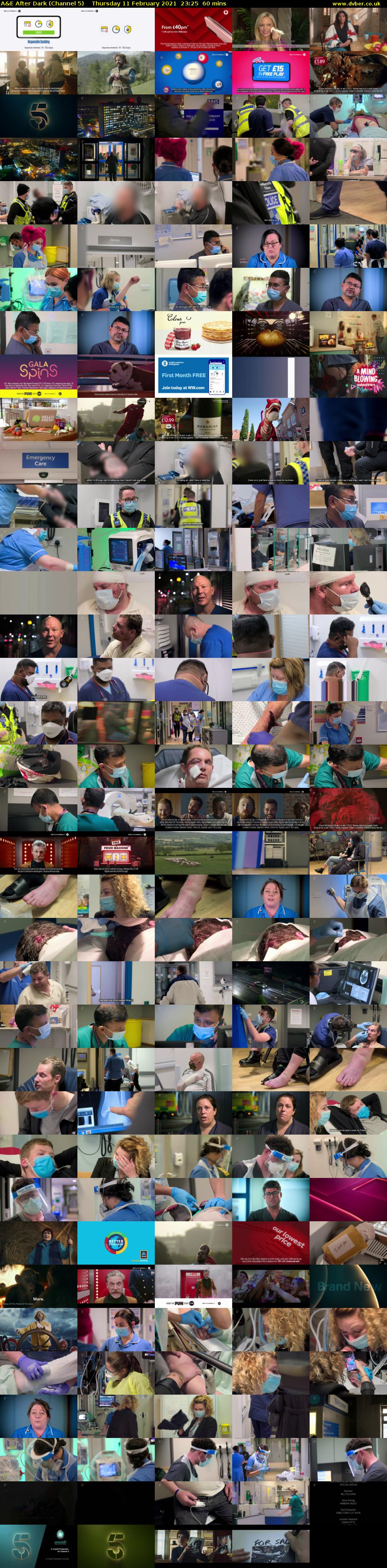 A&E After Dark (Channel 5) Thursday 11 February 2021 23:25 - 00:25