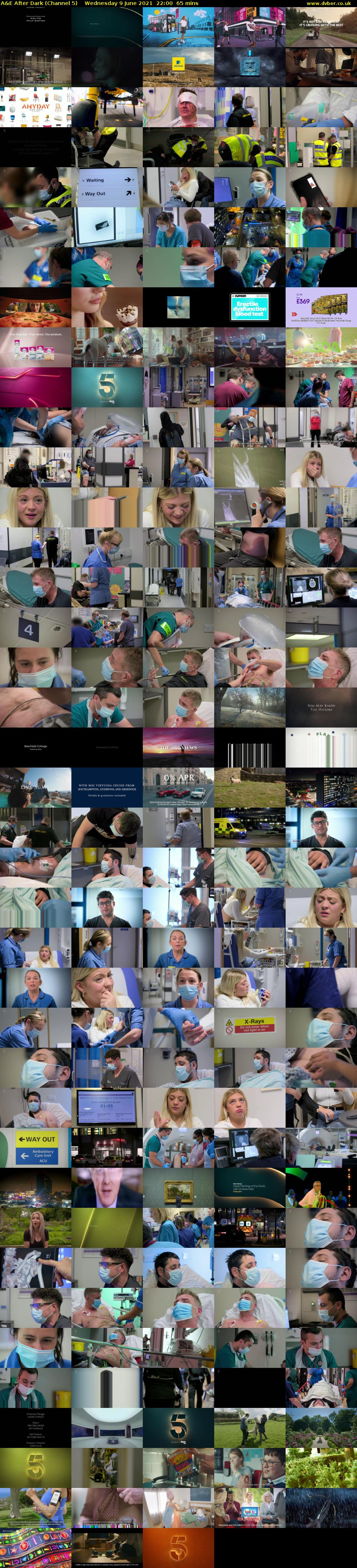 A&E After Dark (Channel 5) Wednesday 9 June 2021 22:00 - 23:05