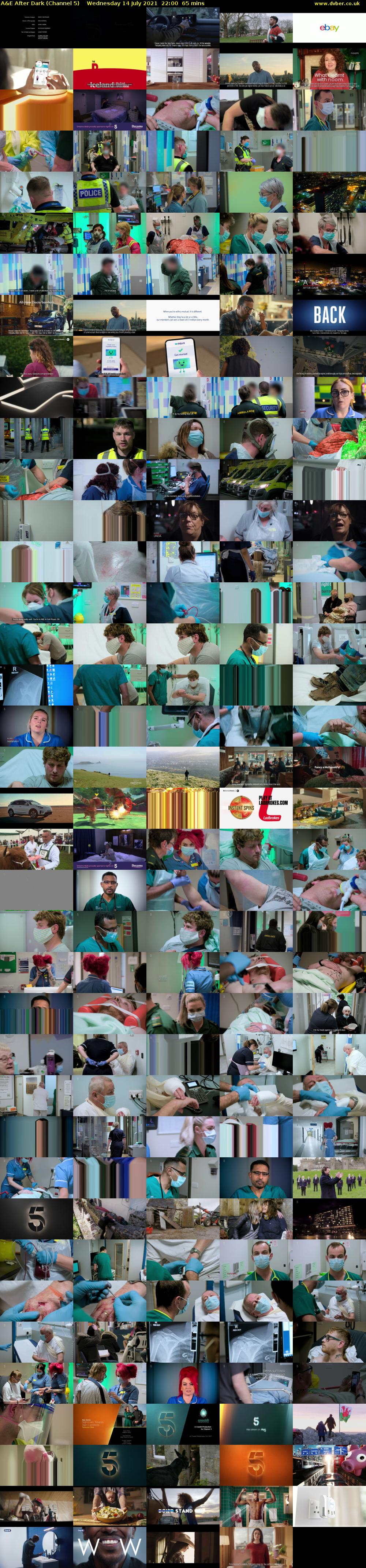 A&E After Dark (Channel 5) Wednesday 14 July 2021 22:00 - 23:05