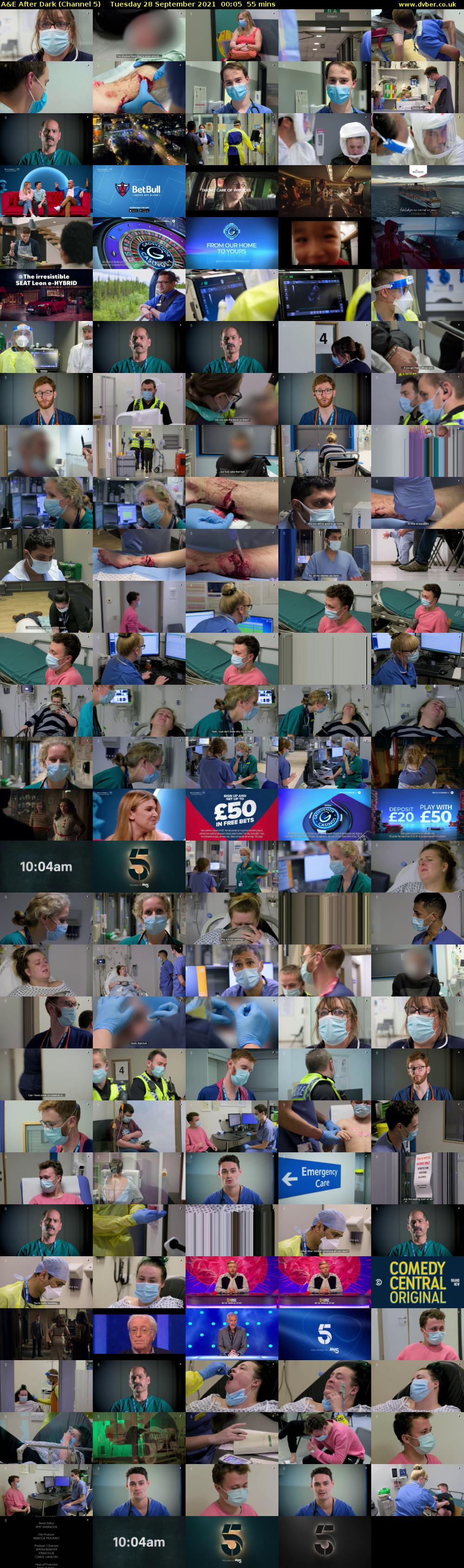 A&E After Dark (Channel 5) Tuesday 28 September 2021 00:05 - 01:00