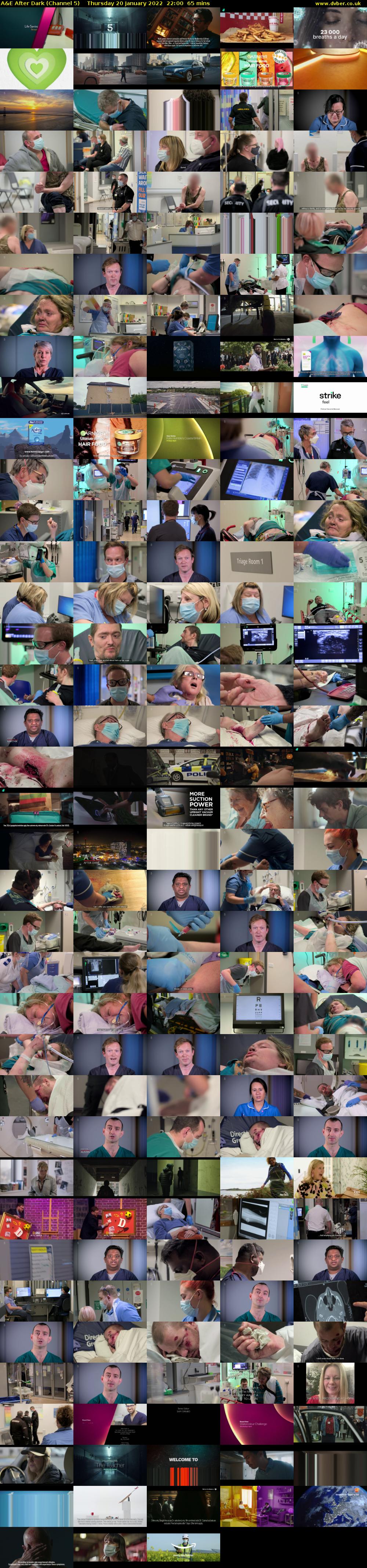 A&E After Dark (Channel 5) Thursday 20 January 2022 22:00 - 23:05