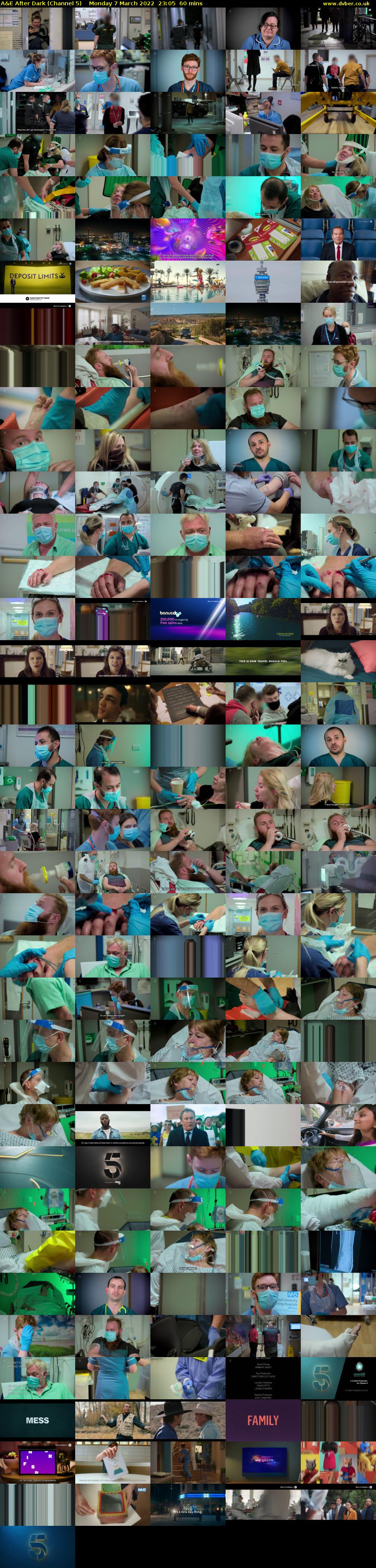 A&E After Dark (Channel 5) Monday 7 March 2022 23:05 - 00:05