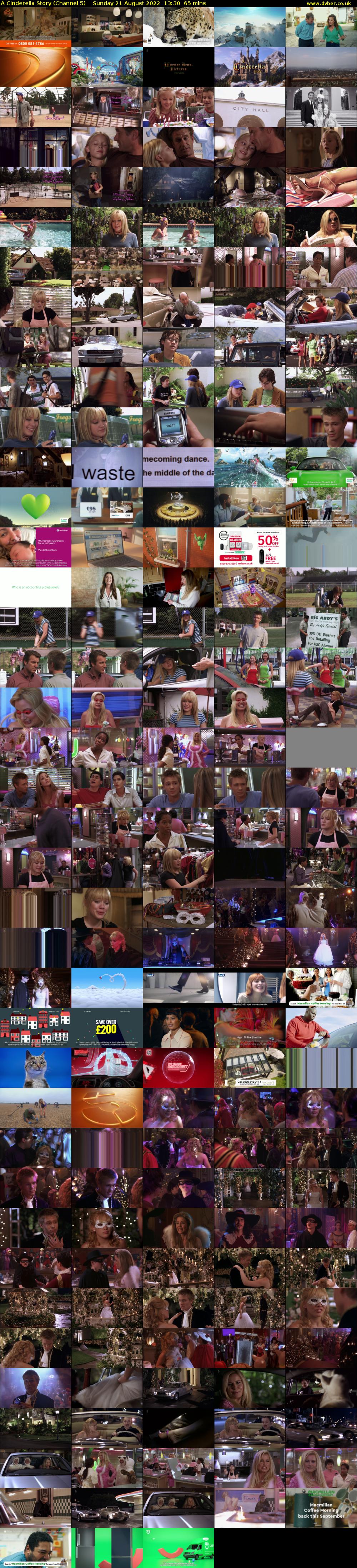A Cinderella Story (Channel 5) Sunday 21 August 2022 13:30 - 14:35