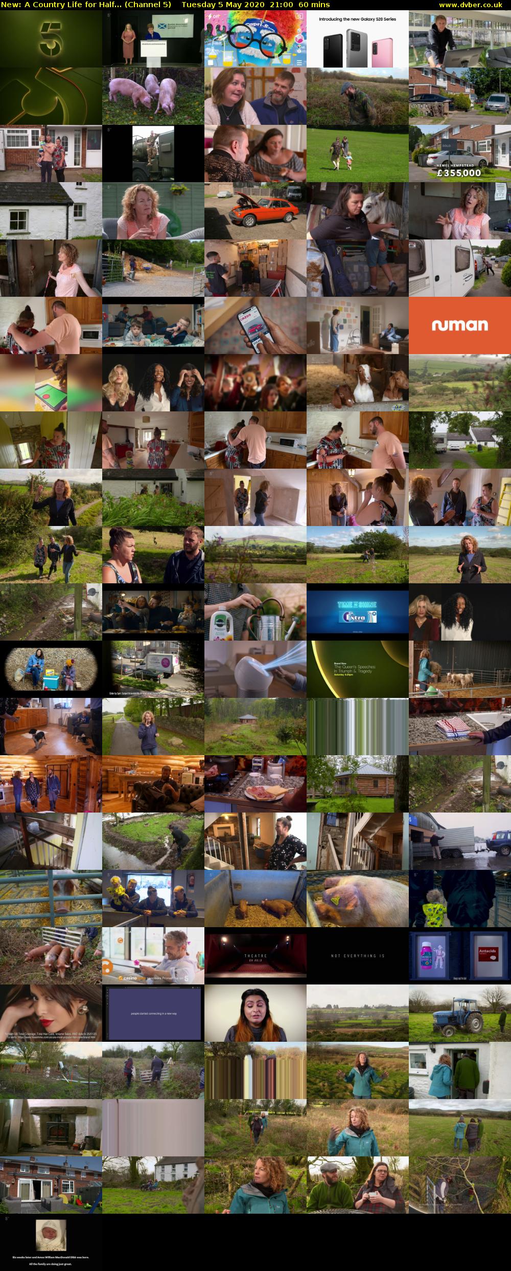 A Country Life for Half... (Channel 5) Tuesday 5 May 2020 21:00 - 22:00