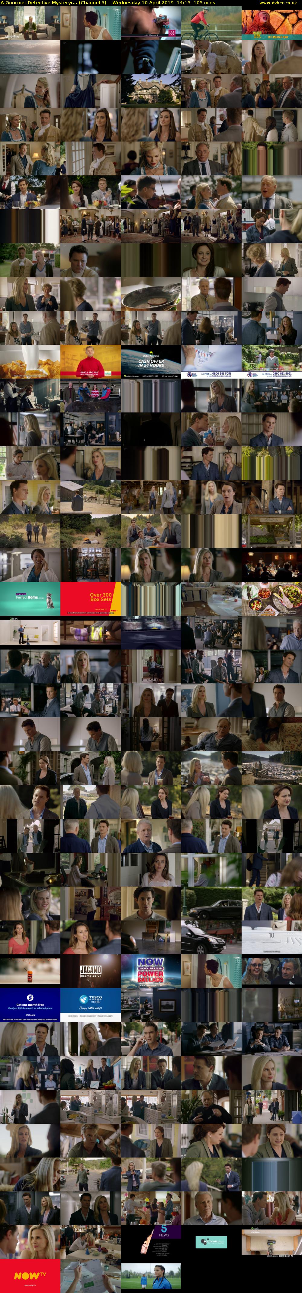 A Gourmet Detective Mystery:... (Channel 5) Wednesday 10 April 2019 14:15 - 16:00