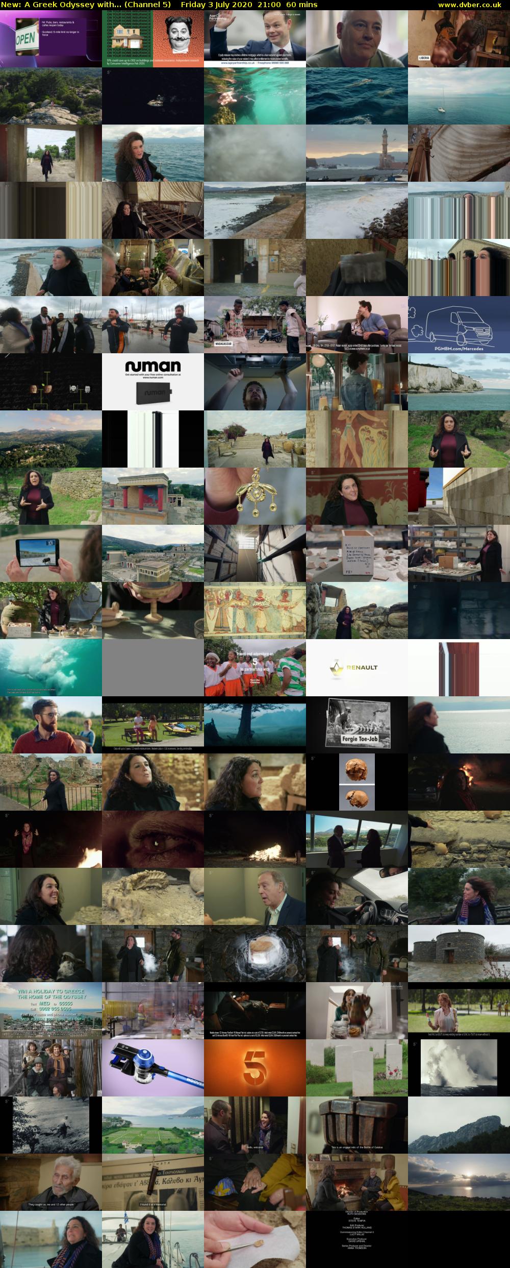 A Greek Odyssey with... (Channel 5) Friday 3 July 2020 21:00 - 22:00